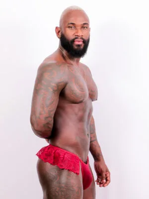 Lingerie Masculina Fio Dental Babados de Renda
