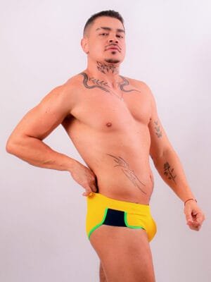 Sunga Slip Amarela - Brasil