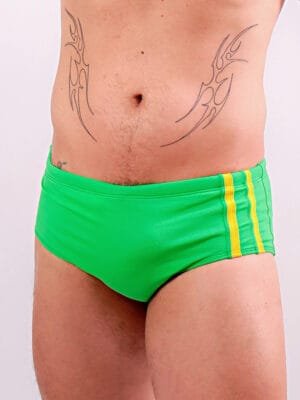 Sunga Slip Listras Verde e Amarelo - Brasil